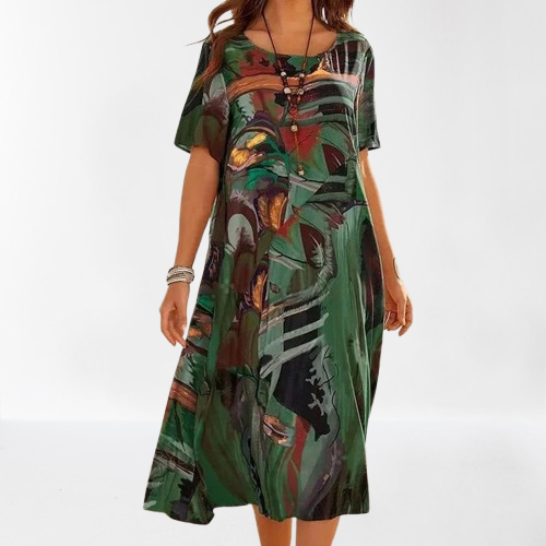 Vestido ligero con estampado tropical