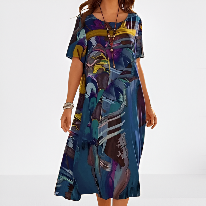 Vestido ligero con estampado tropical