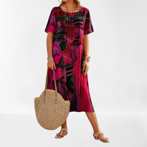 Vestido ligero con estampado tropical