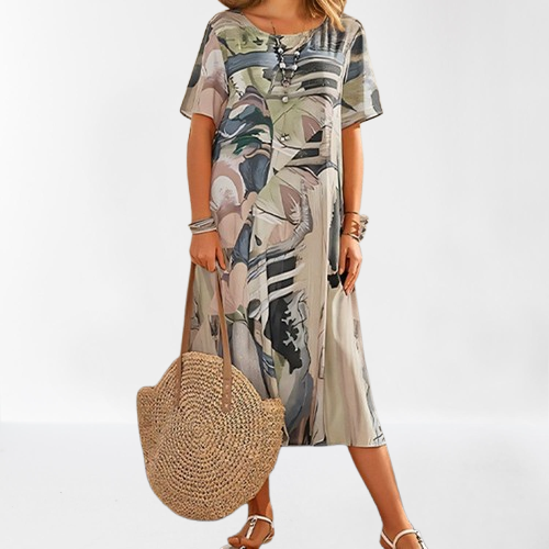 Vestido ligero con estampado tropical
